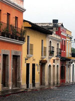 Guatemala Antigua colorful houses