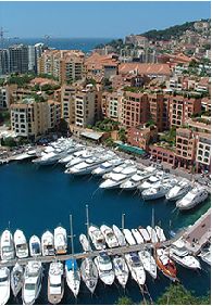 Monaco water front houses